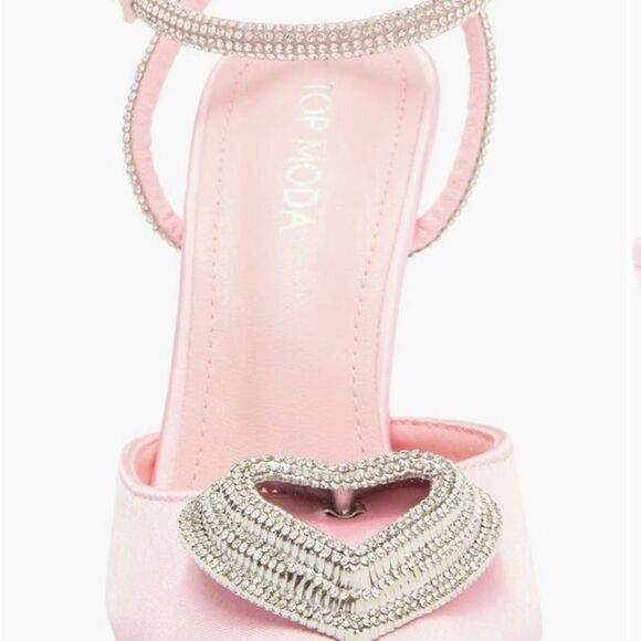 TOP GUY Shoes Freya Pointed Toe Sandal Pink 8.5M - Picture 3 of 6